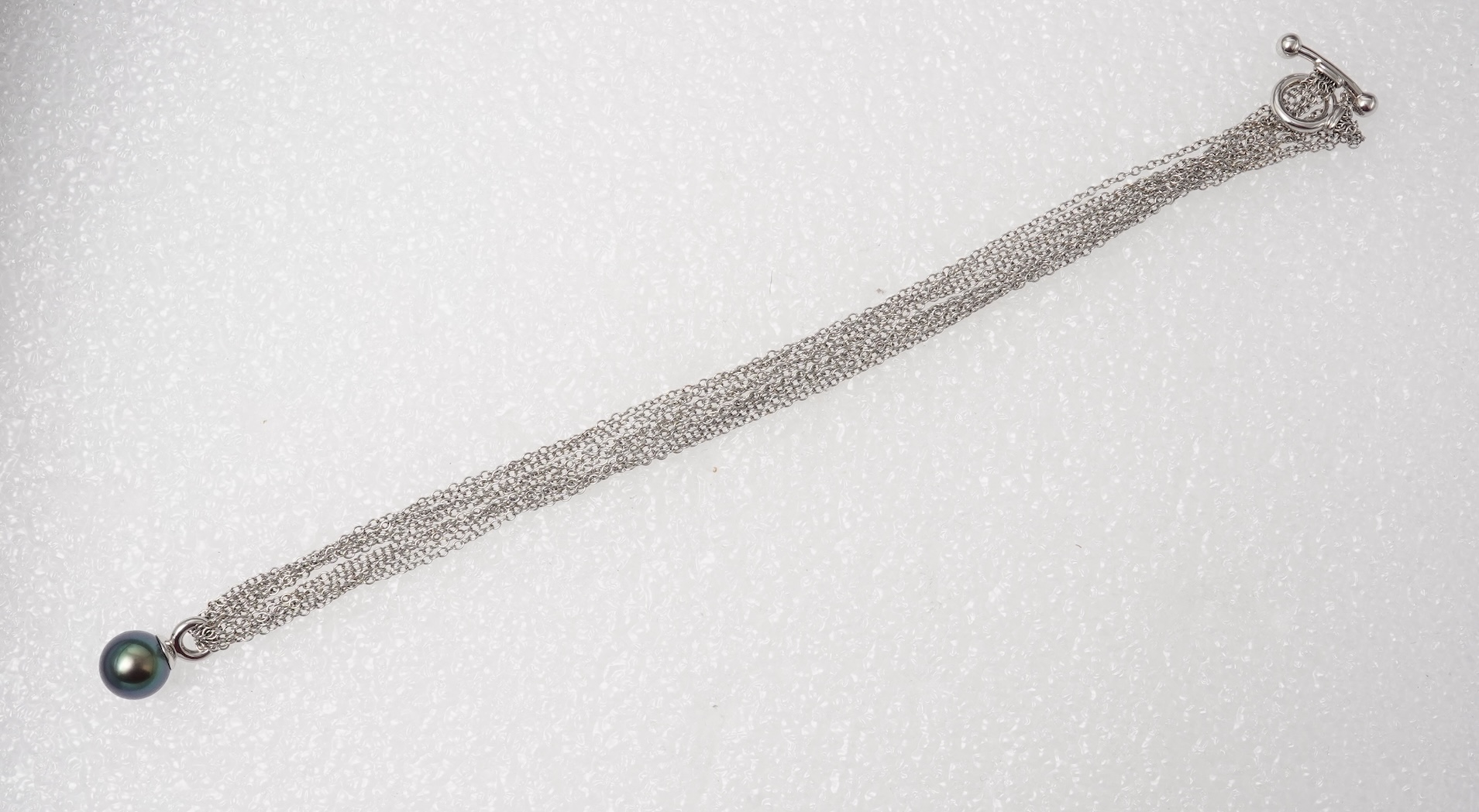 Tiffany & Co., a white gold and black cultured pearl necklace, circa 2003